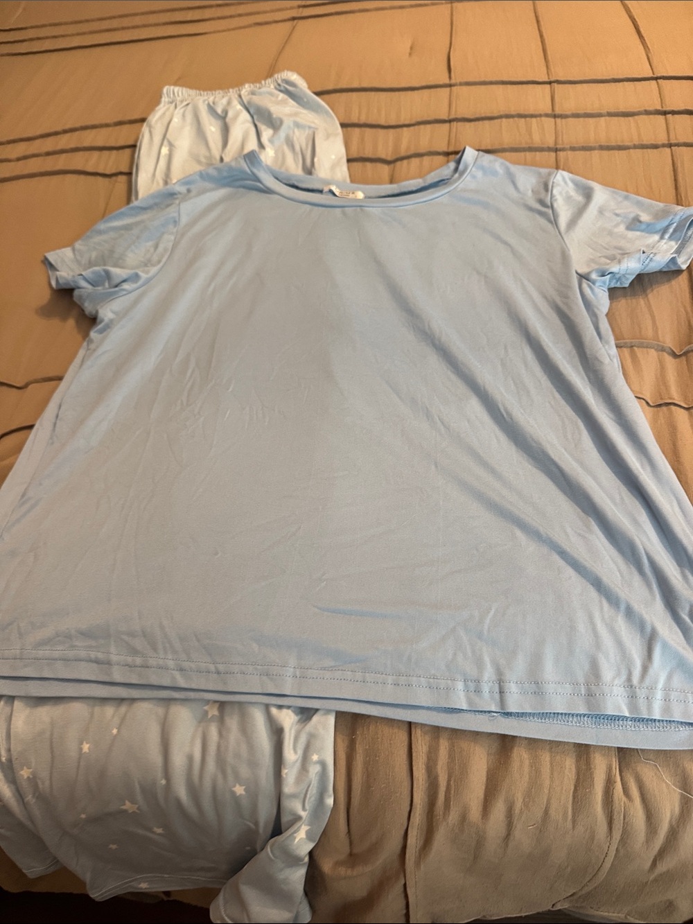 Light Blue Short-Sleeve pajamas
